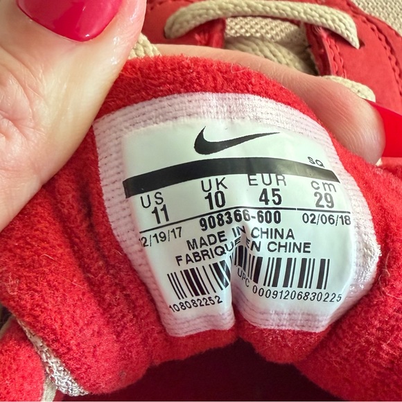 Nike Air Max 1 Premium Retro Red Curry Men’s Size 11 Running Sneakers - Picture 8 of 8